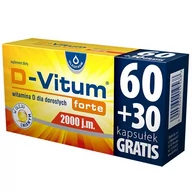 Witaminy i minerały - D-Vitum forte 2000 j.m. witamina D dla dorosłych x90 kapsułek - miniaturka - grafika 1