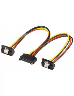 Pro Pro SATA Power Cable x2 - 90° - 0.20m 4040849951152 - Kable komputerowe i do monitorów - miniaturka - grafika 2