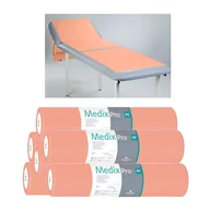 Kosmetyczne akcesoria jednorazowe - Podkład higieniczny na rolce 60cm x 50cm morelowy podfoliowany 54g MedixPro 480szt - miniaturka - grafika 1