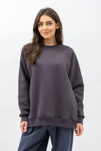 Bluza basic ciepła ,,SEDA grafit - Bluzy damskie Bluza basic ciepła ,,SEDA grafit - Bluzy damskie - miniaturka - grafika 1