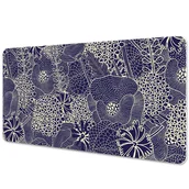 Podkładki na biurko - Mata z nadrukiem na biurko Niebieski wzór 90x45 cm - miniaturka - grafika 1