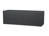 Skrzynie ogrodowe - Scheurich Podłużna donica Cube Box (Czarny granit, Dł. 80 cm) - miniaturka - grafika 1