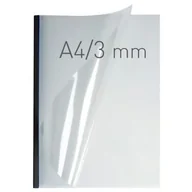 Artykuły biurowe - Termookładki OPUS O.THERMOTOP 3mm DOUBLE CLEAR miękkie grzbiet czarny 50szt. /210435/ - miniaturka - grafika 1