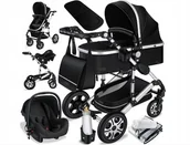 Wózki dziecięce - WIELOFUNKCYJNY WÓZEK DZIECIĘCY 3W1 Z FOTELIKIEM I AKCESORIAMI - miniaturka - grafika 1