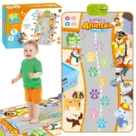 Zabawki interaktywne dla dzieci - MATA MUZYCZNA DUŻA MEGA INTERAKTYWNA EDUKACYJNA ZWIERZĄTKA ODGŁOSY DŹWIĘK - miniaturka - grafika 1