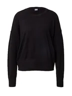 Bluzy damskie - Urban Classics Damska bluza damska Ecovero Oversized Basic Sweater, czarny, XS - miniaturka - grafika 1