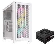 Obudowy komputerowe - Corsair iCUE 4000D Airflow ARGB Biały + RM750e 750W 80+ Gold Czarny - miniaturka - grafika 1