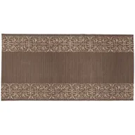 Maty antypoślizgowe - Mata łazienkowa Premium PVC 65 cm bordiura brąz - miniaturka - grafika 1