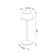 Lampy stojące - Mantra Iluminación Akumulatorowa lampa stołowa LED K5, czarna, aluminium, IP54, ściemniana - miniaturka - grafika 1