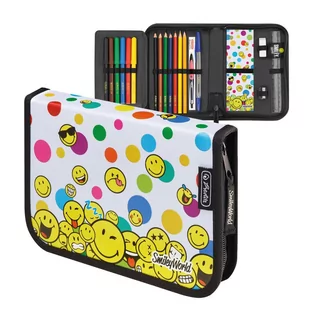 Herlitz Piórnik z wyposażeniem - 19 części - Smiley World Rainbow Faces 50015375 - Piórniki - miniaturka - grafika 2