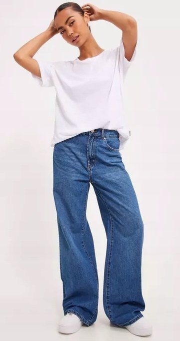 ONLY JEANSY DAMSKIE NIEBIESKIE SZEROKIE CASUAL 28/32 7BA