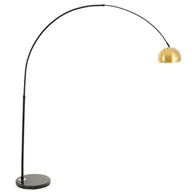 Lampy stojące - LAMPA STOJĄCA PODŁOGOWA CZARNO-MOSIĘŻNA AZURRO C1 - miniaturka - grafika 1