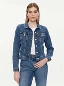 Kurtki damskie - Tommy Hilfiger Kurtka jeansowa WW0WW41335 Niebieski Slim Fit - miniaturka - grafika 1