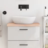 Szafki łazienkowe - vidaXL Blat do łazienki, 60x30x4 cm, surowe, lite drewno - miniaturka - grafika 1