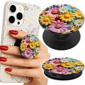 Uchwyty samochodowe do telefonów - Uchwyt do telefonu Popsocket na palce/stojak KOLOROWE KWIATKI, STOKROTKI - miniaturka - grafika 1