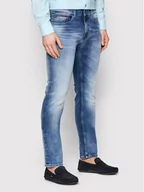 Spodnie męskie - Tommy Jeans Jeansy Scanton DM0DM09554 Niebieski Slim Fit - miniaturka - grafika 1