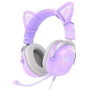 Słuchawki - Onikuma X11 Kocie Uszy Usb (Purple) - miniaturka - grafika 1