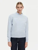 Bluzy damskie - Tommy Hilfiger Bluza WW0WW39791 Błękitny Relaxed Fit - miniaturka - grafika 1