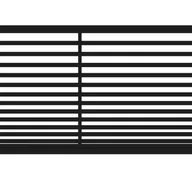 Ogrodzenia - Polbram Brama przesuwna Bali II 5x1,5 m prawa czarna - miniaturka - grafika 1