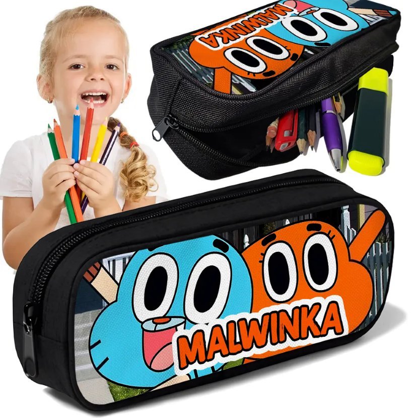 Piórnik personalizowany tuba GUMBALL nadruk imienia ksywki