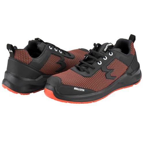 Bellota Buty ochronne Run, buty budowlane unisex dla dorosłych, czarno-pomarańczowe, 40 EU, czarny, pomarańczowy, 40 EU