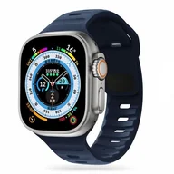 Akcesoria do smartwatchy - Pasek opaska bransoletka ICONBAND LINE APPLE WATCH 4 / 5 / 6 / 7 / 8 / 9 / 10 / SE / Ultra 1/2 (42 / 44 / 45 / 46 / 49 MM) DARK BLUE - miniaturka - grafika 1