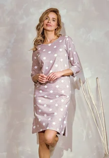 KOSZULA TARO 3213 DOLLY AW25 (kolor fiolet - melanż, rozmiar L) - Piżamy ciążowe - miniaturka - grafika 1