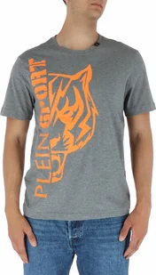PLEIN SPORT T-shirt męski bawełna szary GR82500 - Rozmiar: M - Koszulki męskie - miniaturka - grafika 1