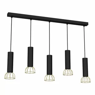 Milagro Lampa wisząca DANTE Black/Gold 5xGU10 MLP7250 - Lampy sufitowe - miniaturka - grafika 1