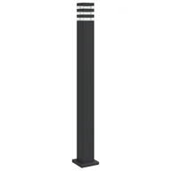 Lampy ogrodowe - vidaXL Zewnętrzna lampa stojąca, czarna, 110 cm, aluminium - miniaturka - grafika 1