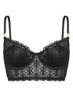 Biustonosze - Guess Biustonosz z fiszbiną O5BC14 K1760 Czarny - miniaturka - grafika 1