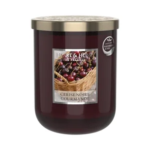 HEART & HOME świeca zapachowa z naturalnego wosku sojowego do domu - duża czarna wiśnia dla smakoszy - czas palenia 75 godzin, prezent, dekoracja i zapach do domu - Świece - miniaturka - grafika 1