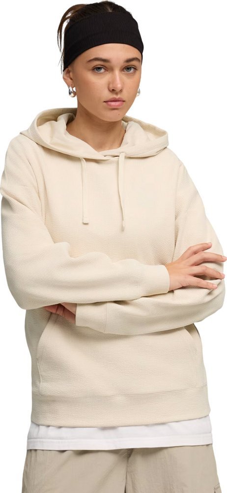 Puma Bluza damska Puma ESS Elevated Comfort Hoodie kremowa 691814 87 L