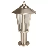 Lampy ogrodowe - Lampa ogrodowa E27 stojąca słupek chrom JUPITER 35cm IP54 Volteno - miniaturka - grafika 1