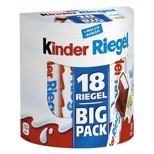 KINDER Riegel 18 sztuk BIG PACK DE - Przekąski dla dzieci - miniaturka - grafika 1