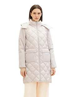 Damski pikowany płaszcz TOM TAILOR z odpinanym kapturem i kieszeniami, 16339-szare chmury, XL - Płaszcze damskie - miniaturka - grafika 1