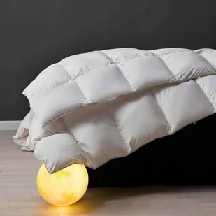 Kołdra puchowa całoroczna z puchu gęsiego i pierza lekka155x220cm biała - Kołdry i poduszki dla dzieci - miniaturka - grafika 1