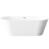 Wanny - Wanna wolnostojąca 170 x 80 cm LIMNOS, z syfonem srebrny - miniaturka - grafika 1