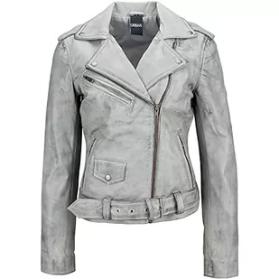 Urban Leather Urban Leather Kurtka damska Biker Perfecto Ladies, jasnoszara, duża: S, UR-275 UR-275 - Kurtki damskie - miniaturka - grafika 1