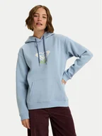 Bluzy damskie - Roxy Bluza Surf Stoked Brushed Art ERJFT05020 Błękitny Regular Fit - miniaturka - grafika 1
