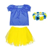 Dresy i komplety dla dziewczynek - ZESTAW UKRAINA NIEBIESKO-ŻÓŁTY 98-110 3el - miniaturka - grafika 1