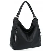 Torebki damskie - Uniwersalna Torebka Damska XL Na Co Dzień firmy Hernan HB0379 Czarna - miniaturka - grafika 1