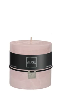 Świeca cylindryczna J-Line - pudrowy róż - 80U - 6 sztuk - Świece - miniaturka - grafika 1