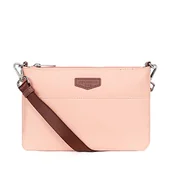 Torebki damskie - Hexagona Damska kolekcja POP Paris-Clutch - błękitny nylon - 1 zdejmowany regulowany pasek na ramię - ceremonia damska torebka na telefon, L: 26 x wys.: 18 x P: 2 cm, różowy - miniaturka - grafika 1