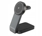 Ładowarki do telefonów - x-kom Alu MagCharger 3in1 Black - miniaturka - grafika 1