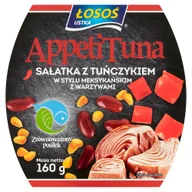 Konserwy i dania rybne - Łosoś Ustka AppetiTuna Sałatka z tuńczykiem w stylu meksykańskim z warzywami 160 g - miniaturka - grafika 1