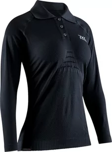 X-Bionic Damska koszulka polo Invent 4.0 z długim rękawem, czarny/antracytowy, XL, Czarny/antracytowy, XL - Koszulki i topy damskie - miniaturka - grafika 1