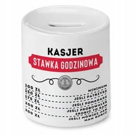 Skarbonki - Dla Kasjera Skarbonka na Urodziny na Prezent z Nadrukiem ze Zdjęciem + Opakowanie na prezent (wzór 04) - miniaturka - grafika 1