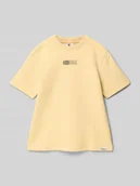 Koszulki dla chłopców - T-shirt z nadrukiem z logo - miniaturka - grafika 1