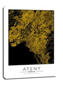 Obrazy i zdjęcia - Ateny złota mapa - obraz na płótnie Wymiar do wyboru: 70x100 cm - miniaturka - grafika 1